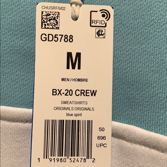 adidas Shirts | Adidas Bx2 Crewneck Blue Pullover Sweatshirt | Poshmark